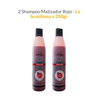2 Shampoo Matizador Rojo - La Brasiliana 250gr